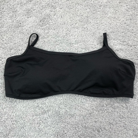 Gilly Hicks Top Womens XXL Black Textured Classic Basic Suit Pool Lake Camp - Picture 1 of 4